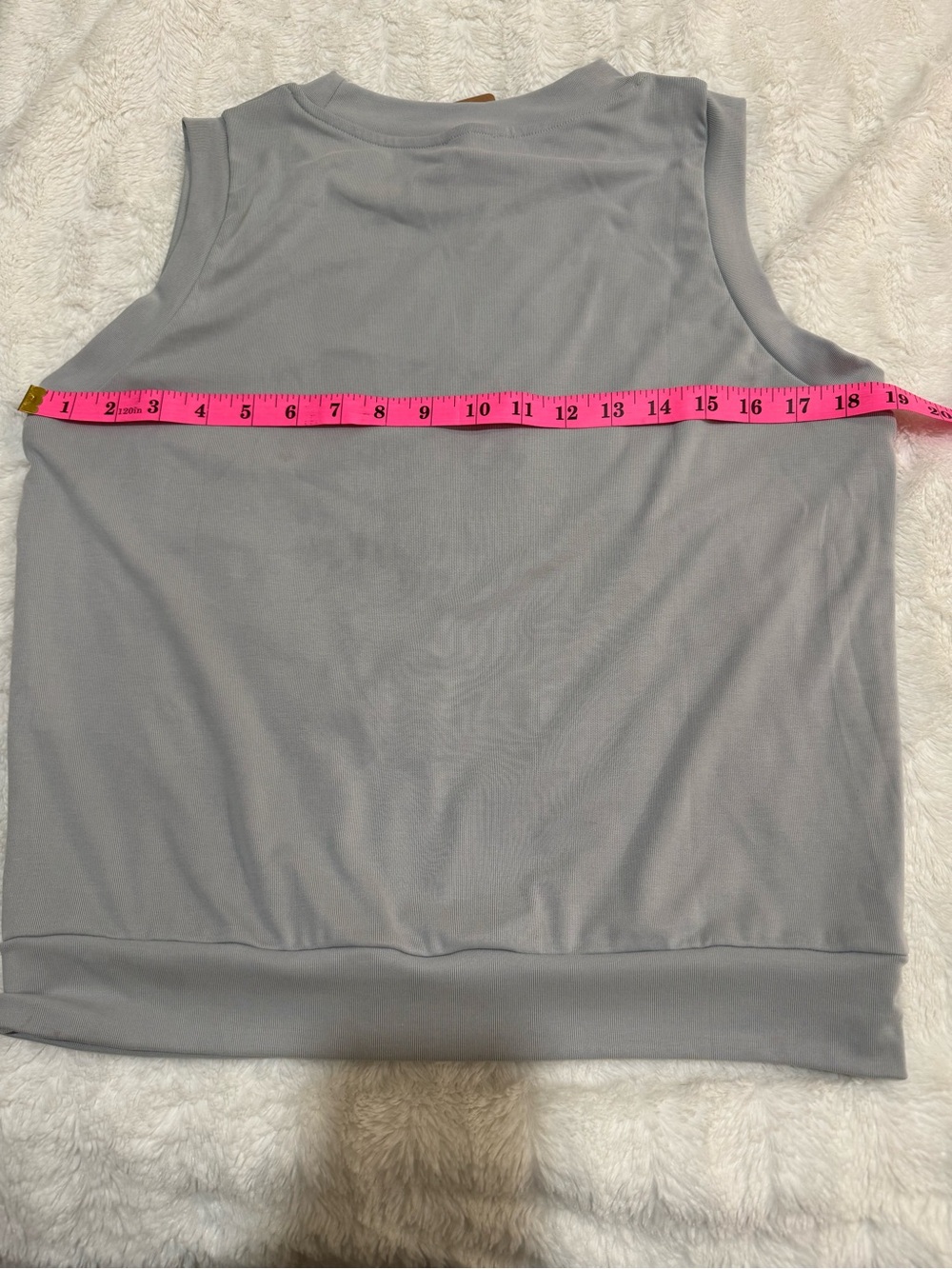 OGL Sandwashed Crew Neck Sleeveless Top – Smoke Blue – NWT - Picture 5 of 6